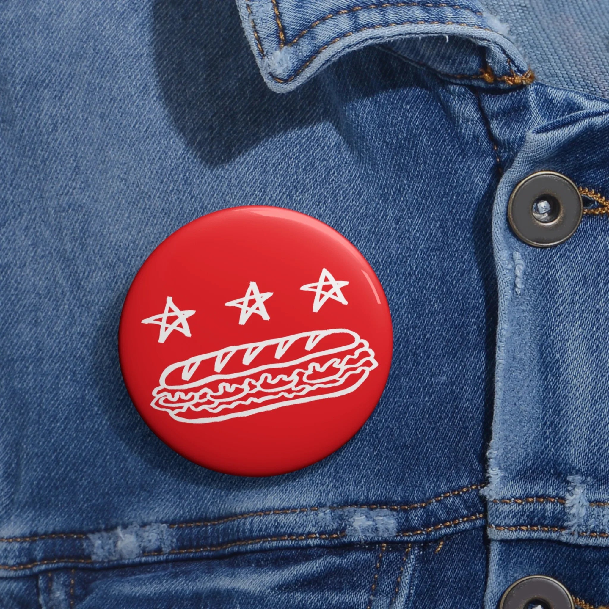 DC FLAG (Sandwich Edition) Button - Resist DC