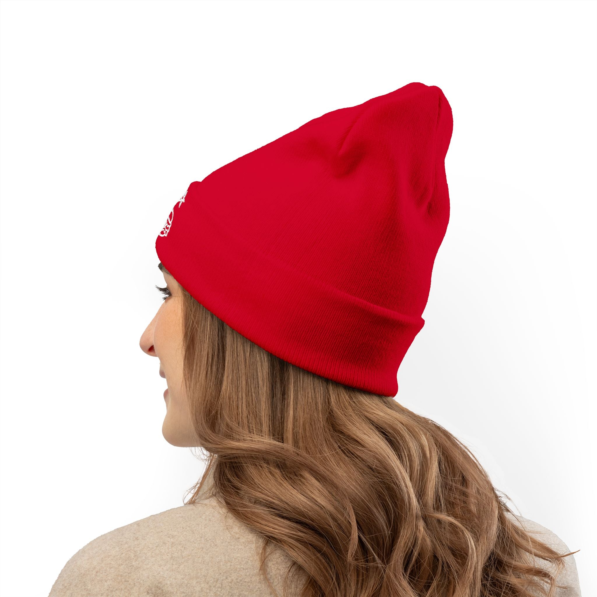 Embroidered Free DC Sandwich Knit Beanie