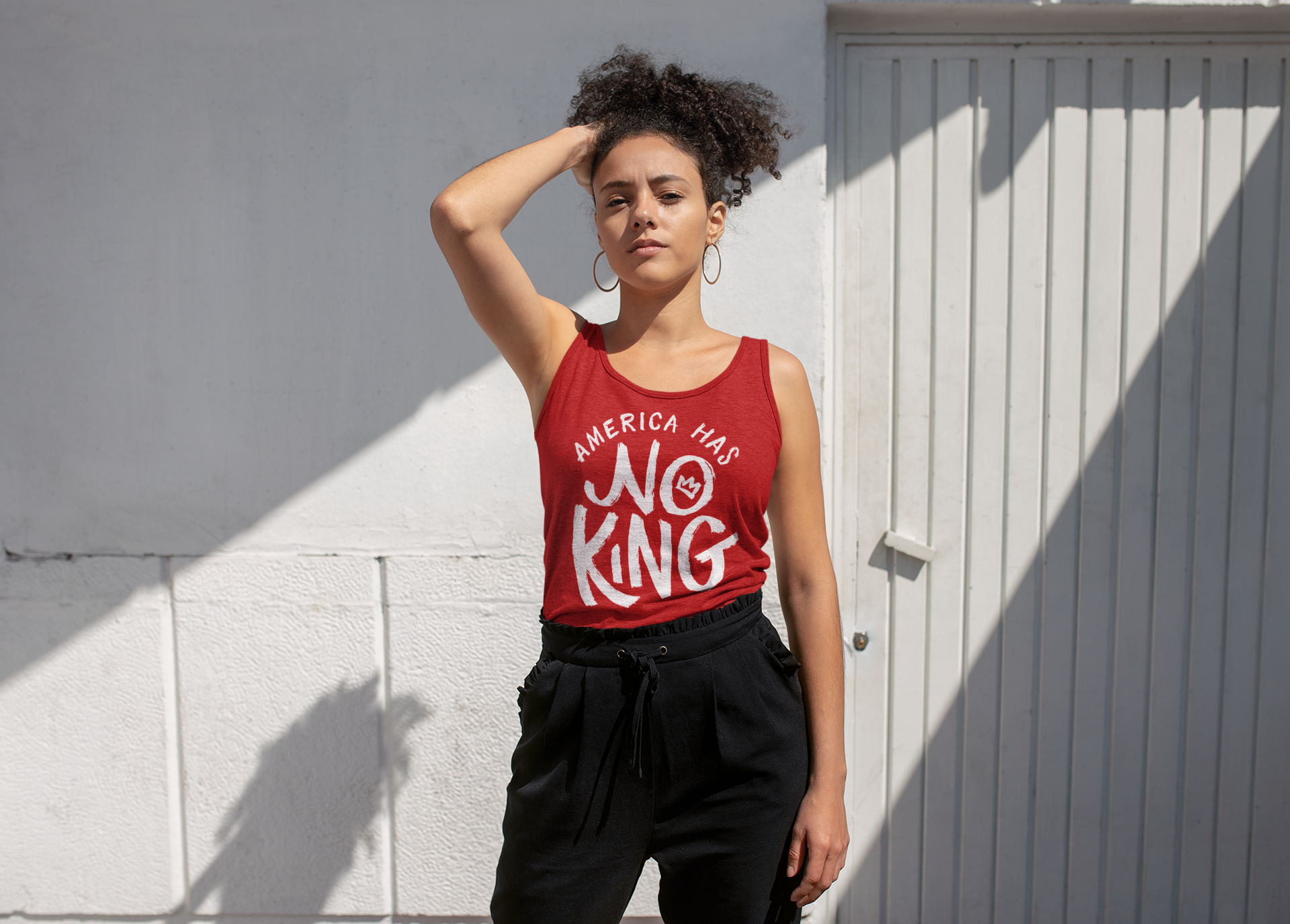 America Has No King Protest T-Shirt: Hand-Drawn Anti Trump Resistance Shirt. No Kings Protest shirt. Cotton Gildan Shirt for Women & Men. Fuck Trump protest shirt. 