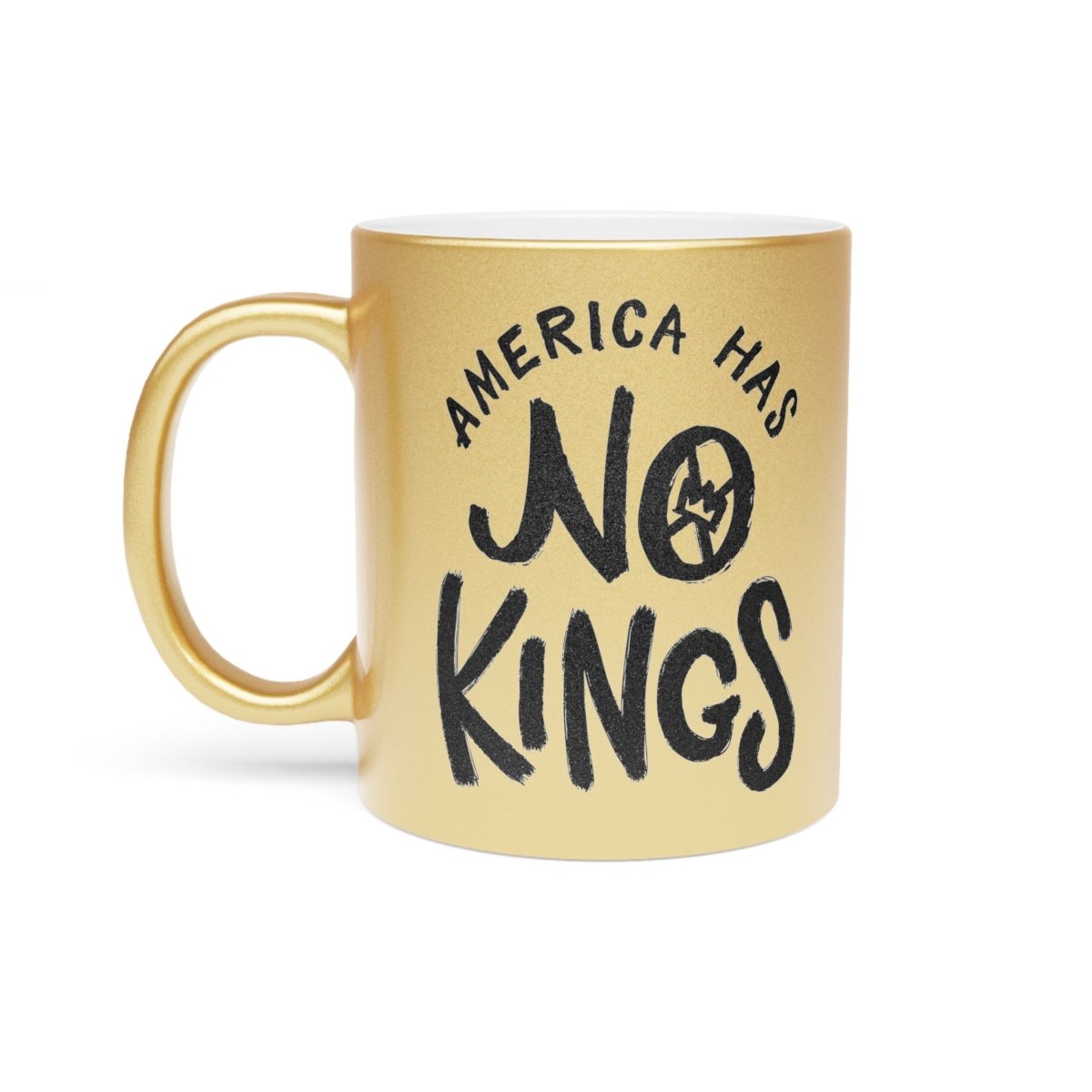 No Kings Gold Metallic Mug - The Resistance DC