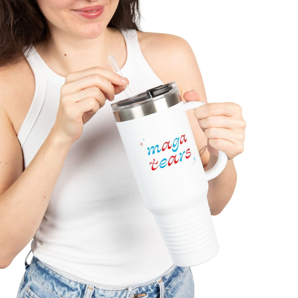 Maga Tears 40oz Travel Mug: Anti Trump Liberal Funny Political Tumbler - The Resistance DC