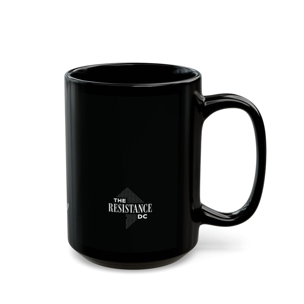 Fuck Trump Mug: YUGE Black Coffee Mug with Hand - Drawn Calligraphy - The Resistance DC