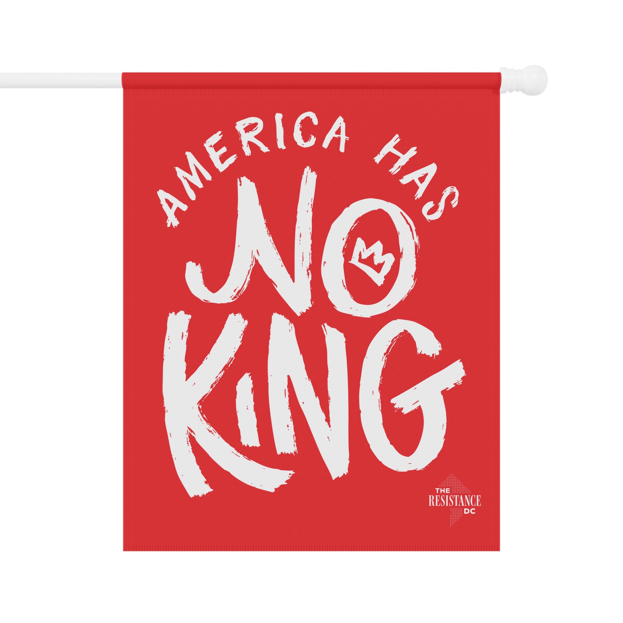 Garden Banner: "America Has No King" - Political Outdoor Garden Flag & Yard Sign