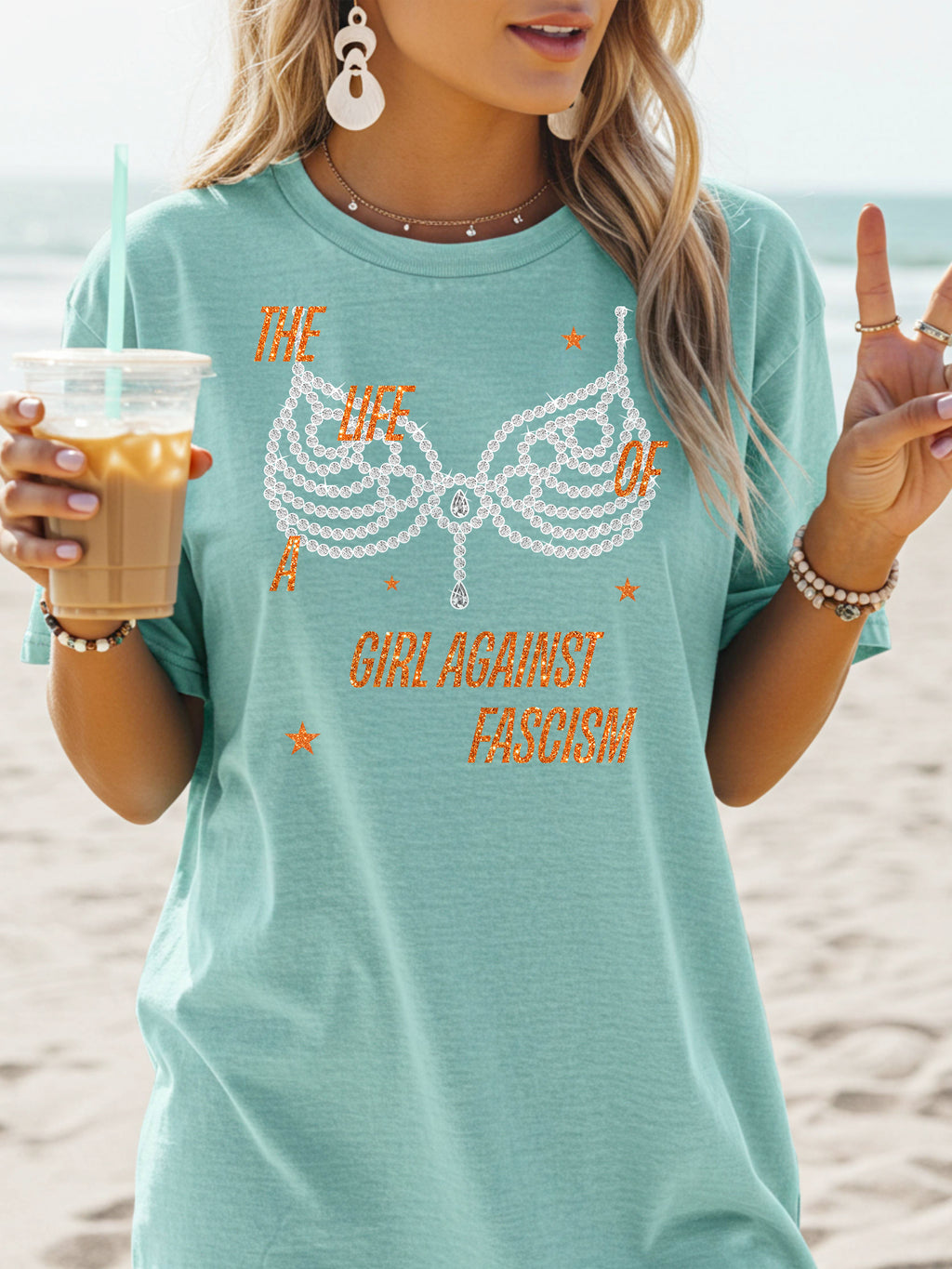 Life of a Girl Against Facism TShirt - Resist DC