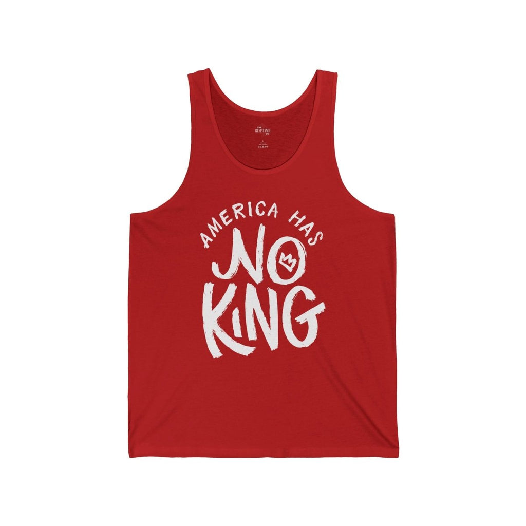 "America Has No King" Unisex Jersey Tank Top - The Resistance DC