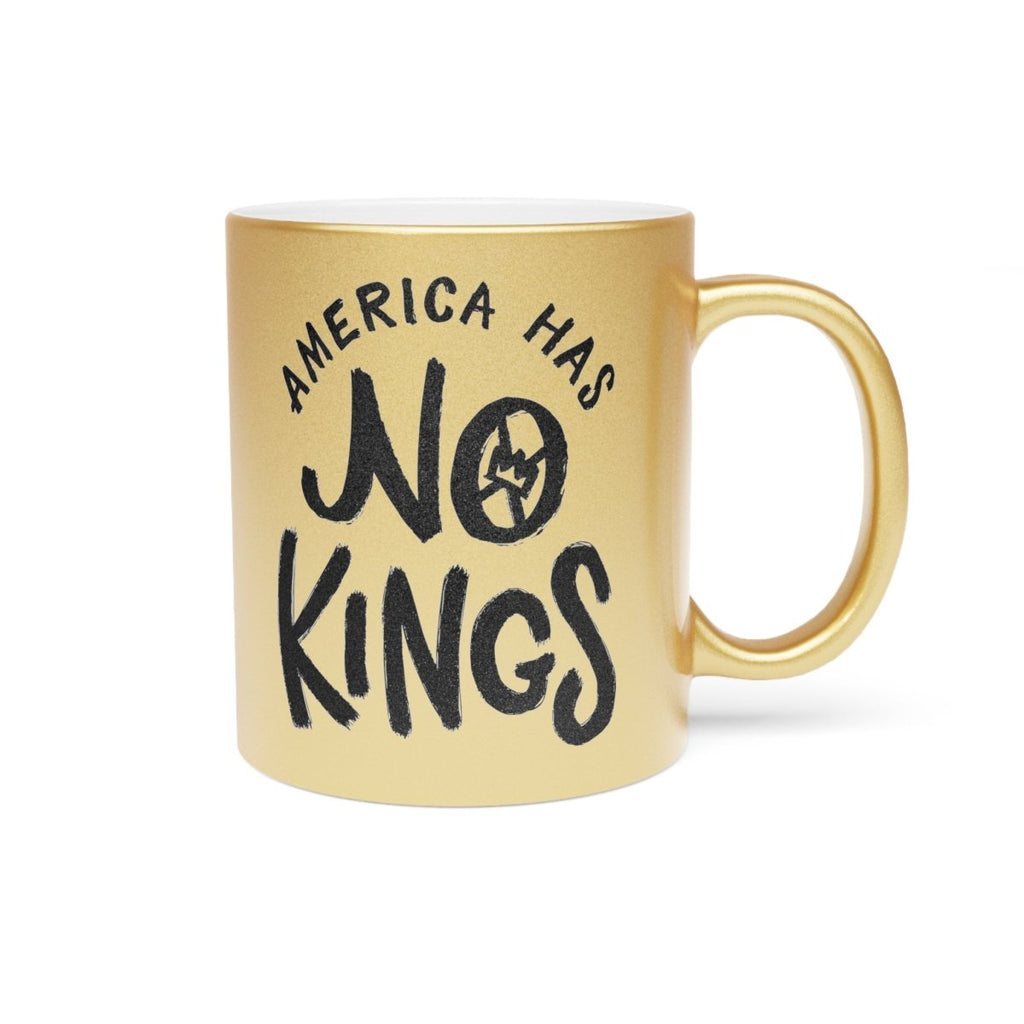 No Kings Gold Metallic Mug - The Resistance DC