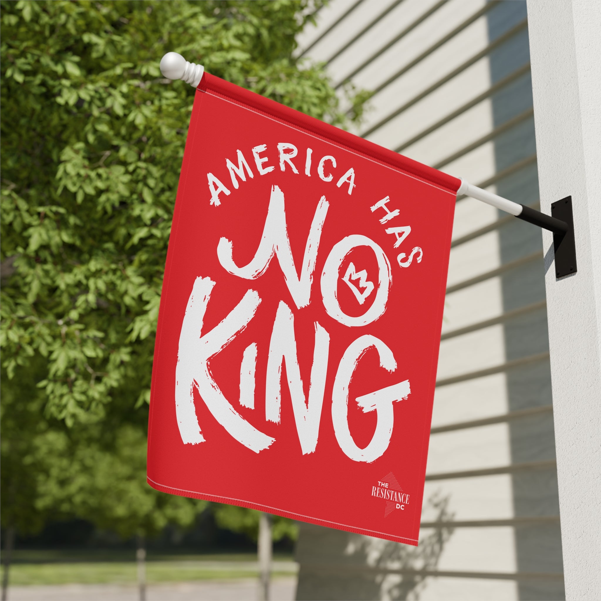 Garden Banner: "America Has No King" - Political Outdoor Garden Flag & Yard Sign