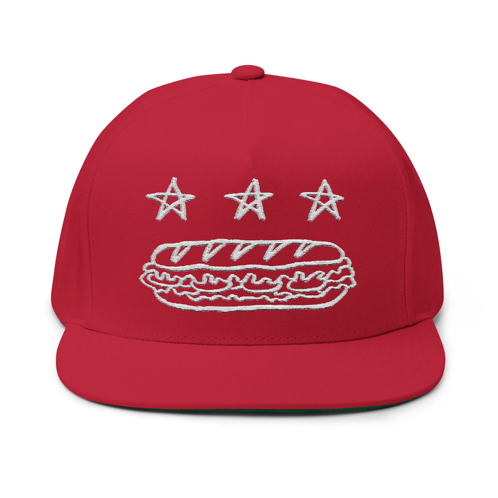 FREE DC Sandwich Embroidered Flat Bill Cap