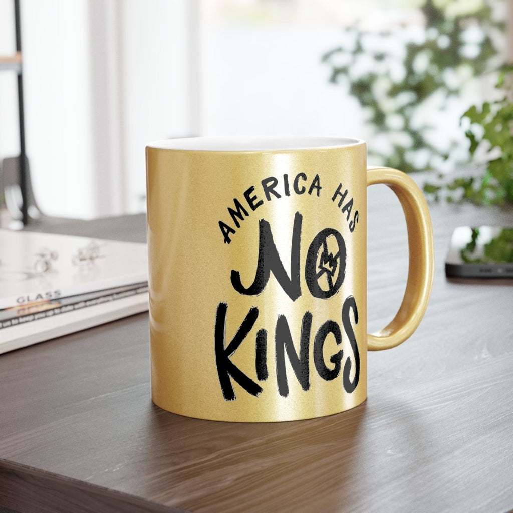 No Kings Gold Metallic Mug - The Resistance DC