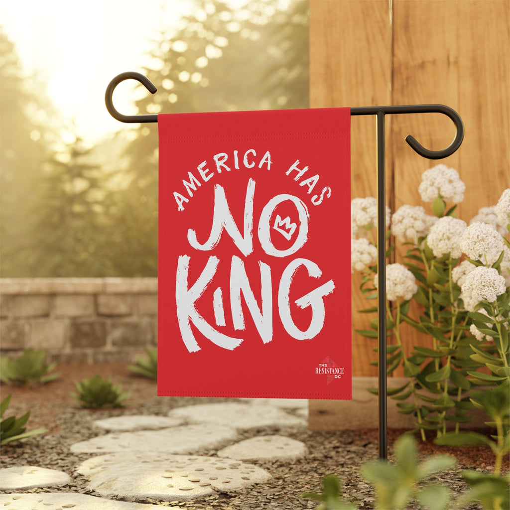 Garden Banner: "America Has No King" - Political Outdoor Garden Flag & Yard Sign