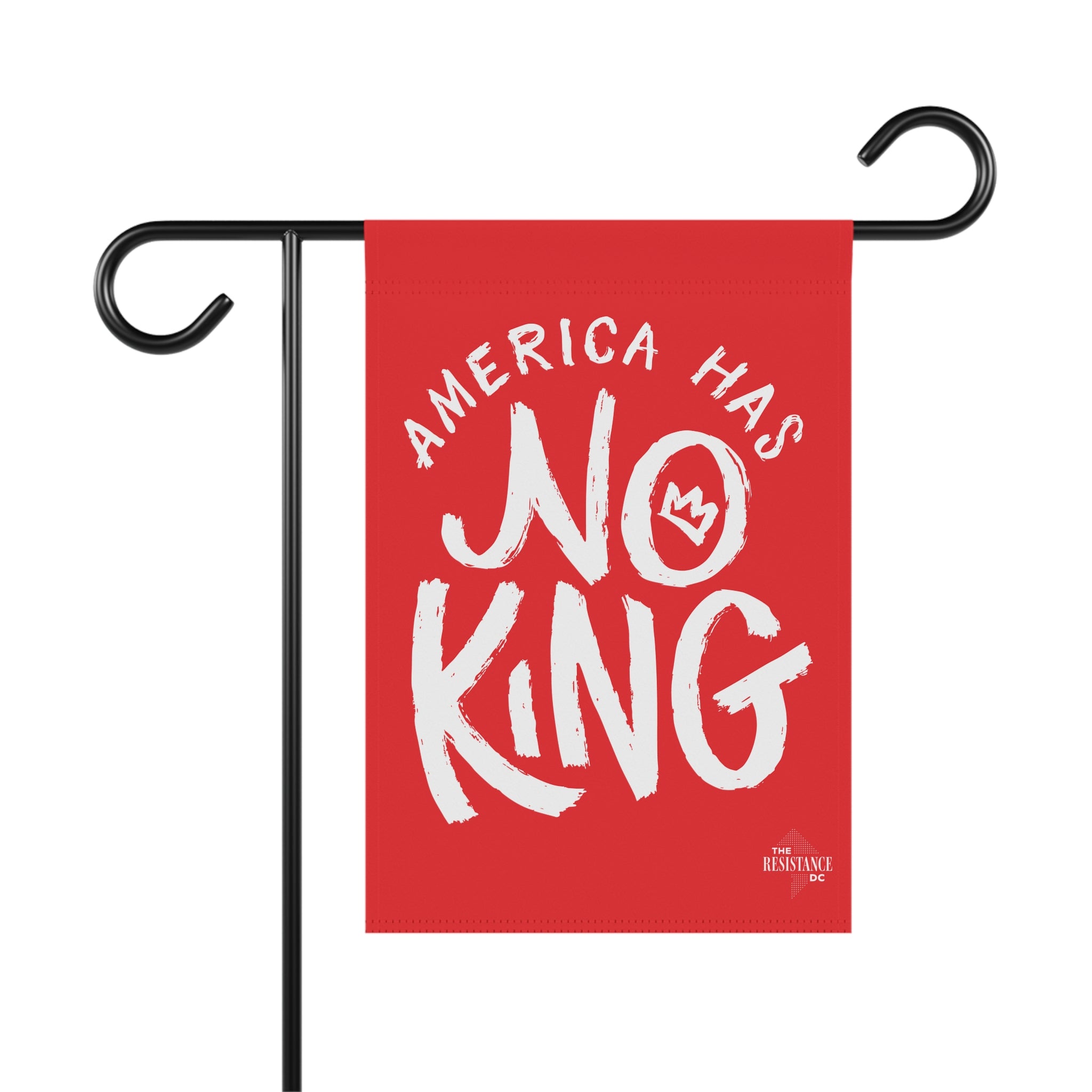 Garden Banner: "America Has No King" - Political Outdoor Garden Flag & Yard Sign