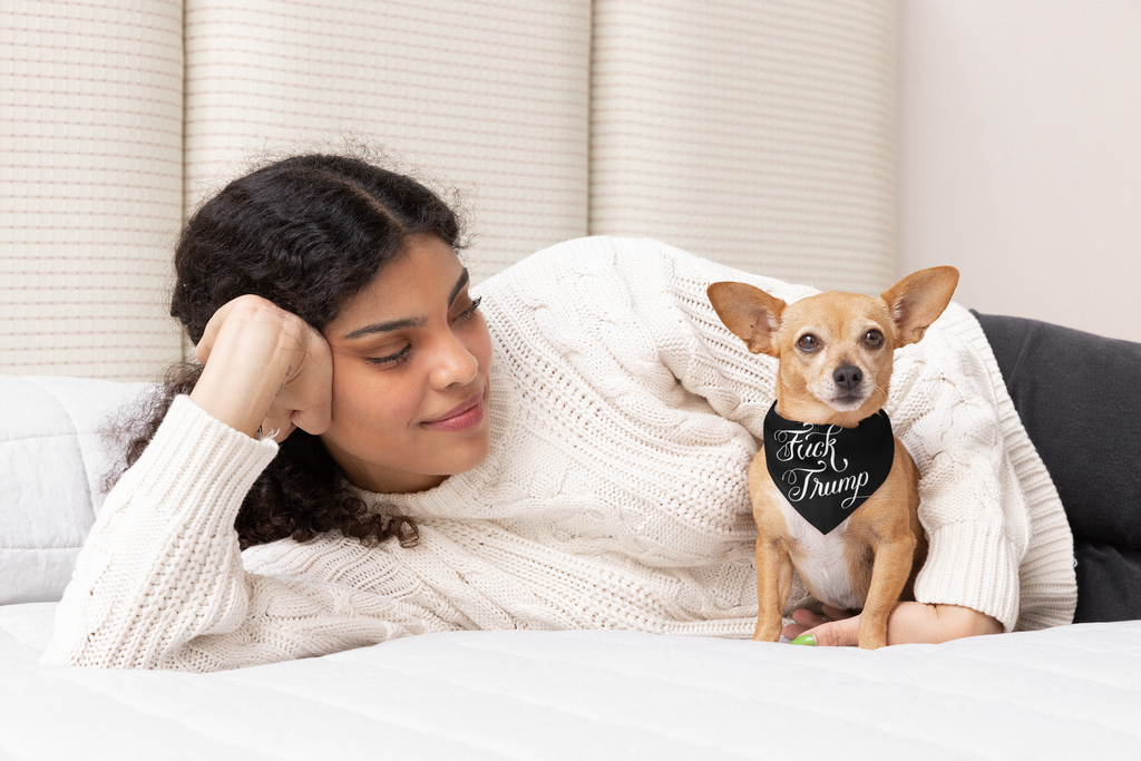 Fuck Trump Pet Bandana - Resist DC