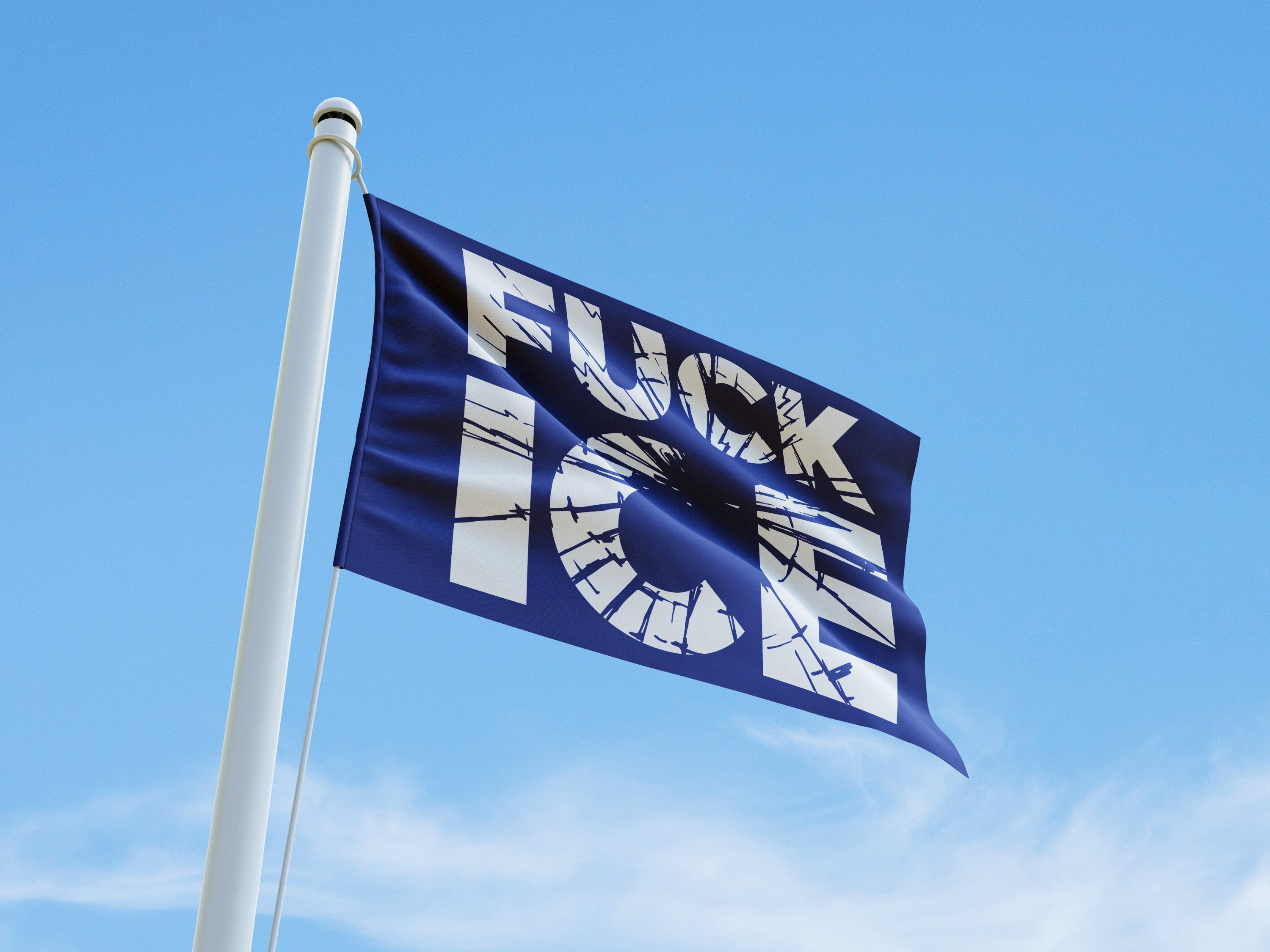 fuck ice protest flag sign