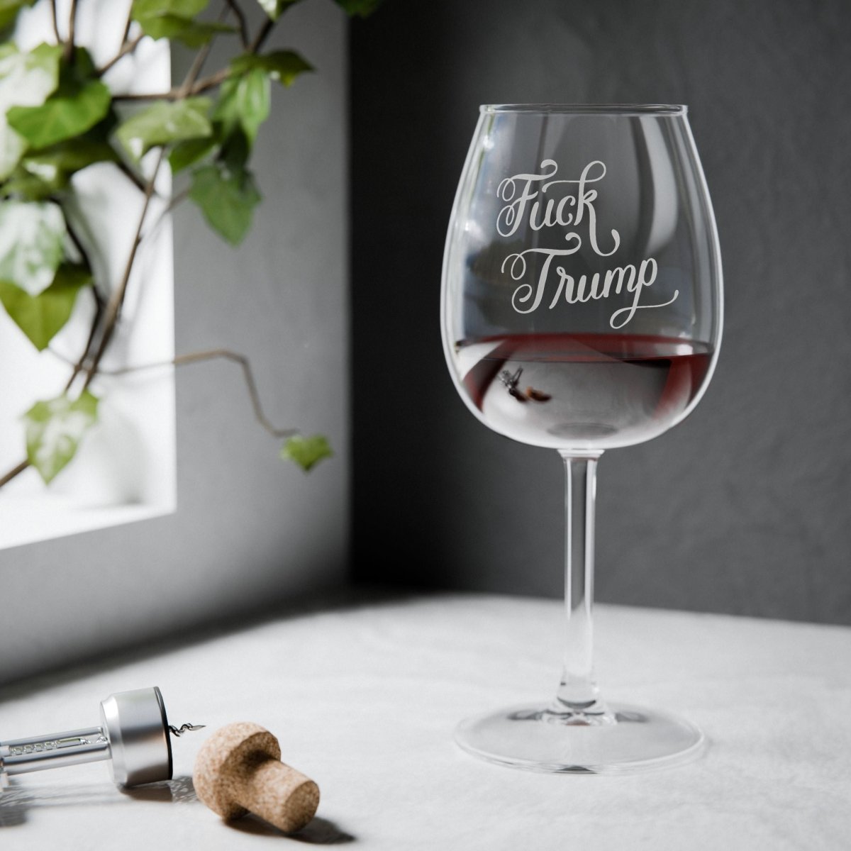 Fuck Trump Wine Glass Gift - The Resistance DC