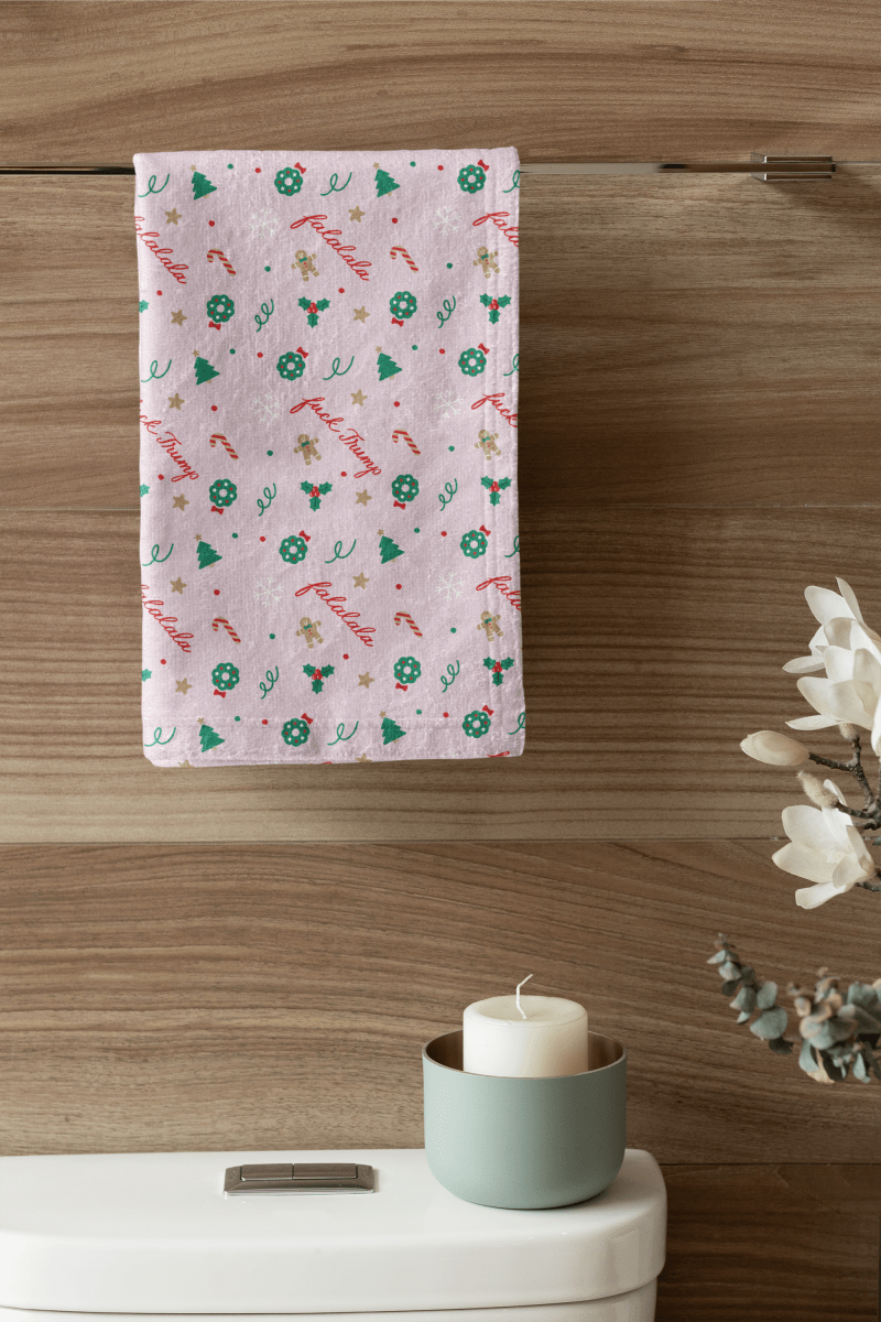 Fuck Trump Christmas Hand Towel - The Resistance DC