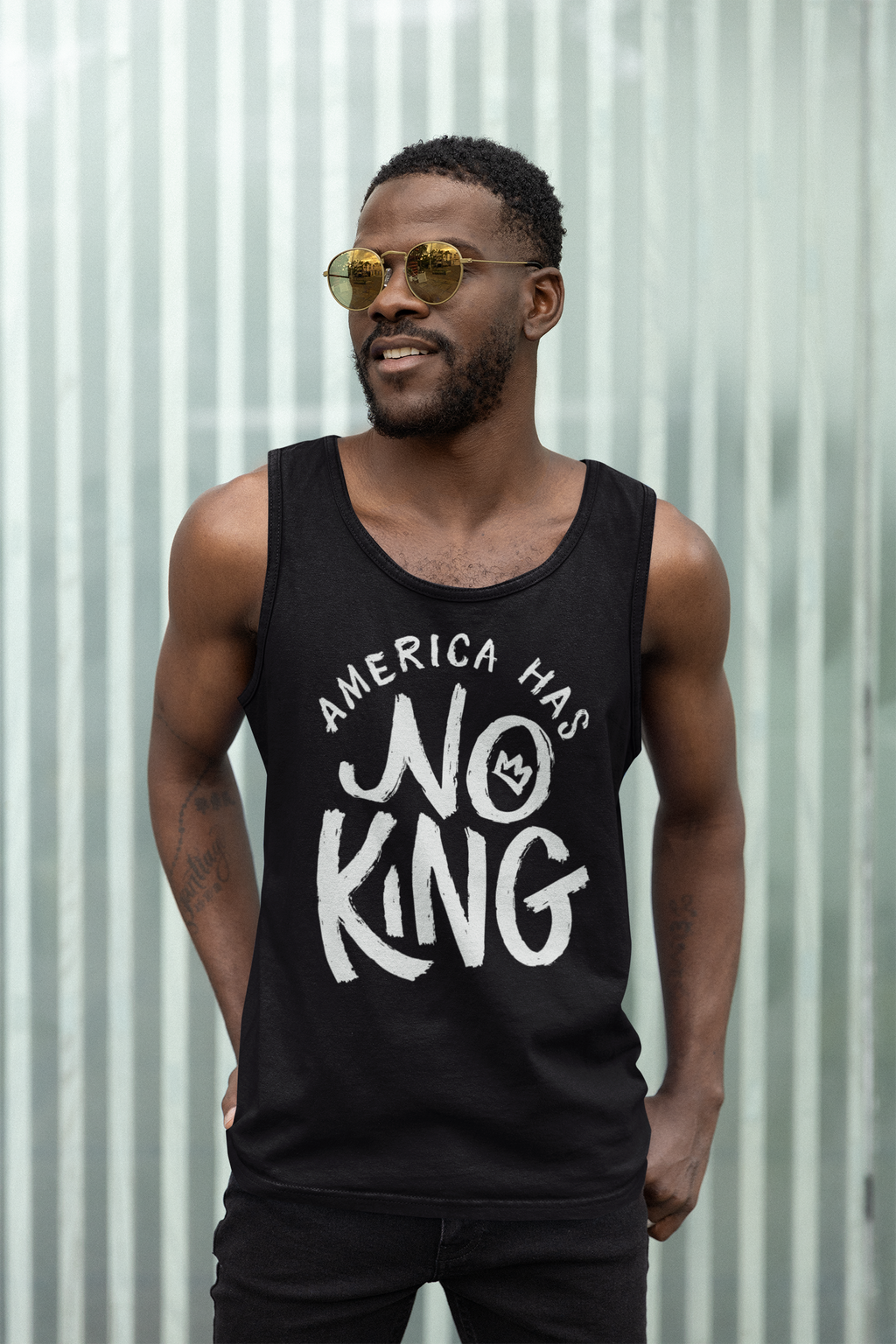 "America Has No King" Unisex Jersey Tank Top