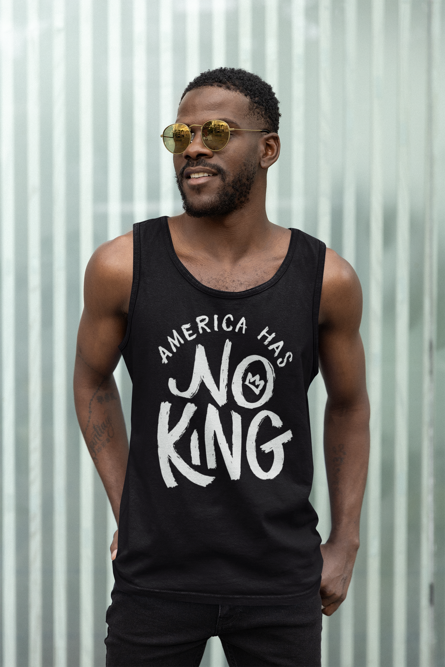"America Has No King" Unisex Jersey Tank Top