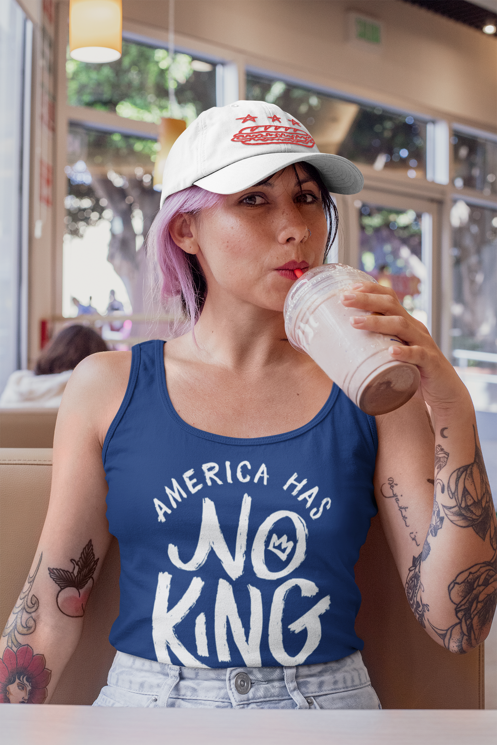 "America Has No King" Unisex Jersey Tank Top