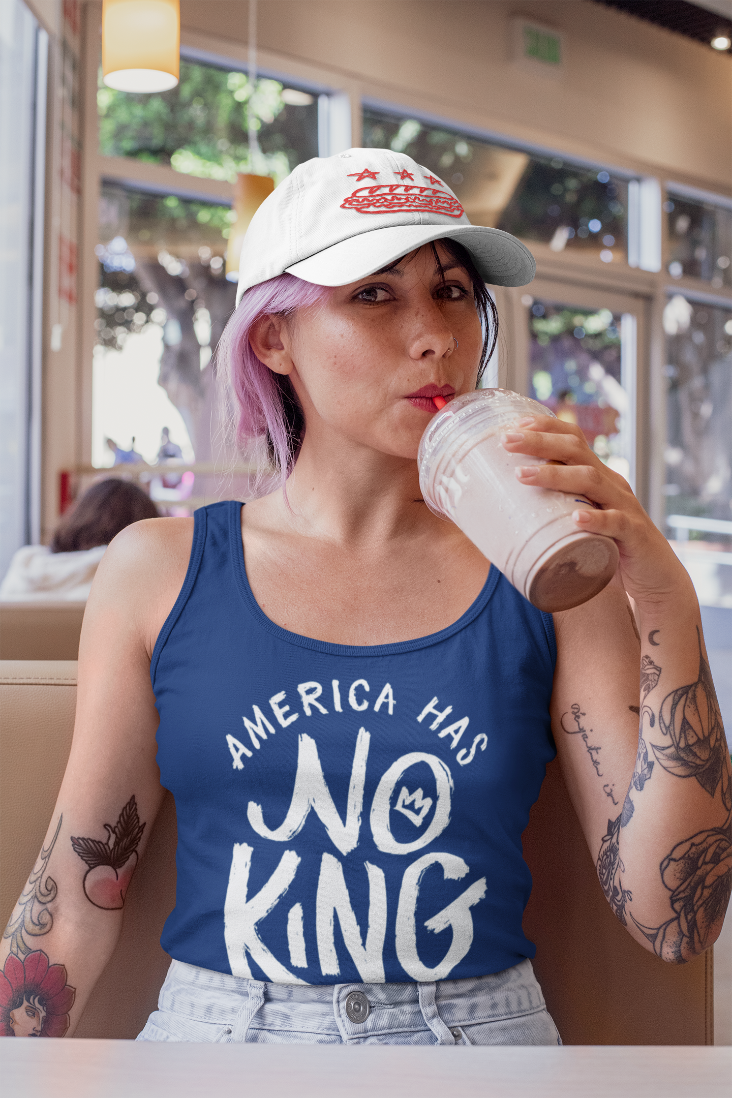 "America Has No King" Unisex Jersey Tank Top