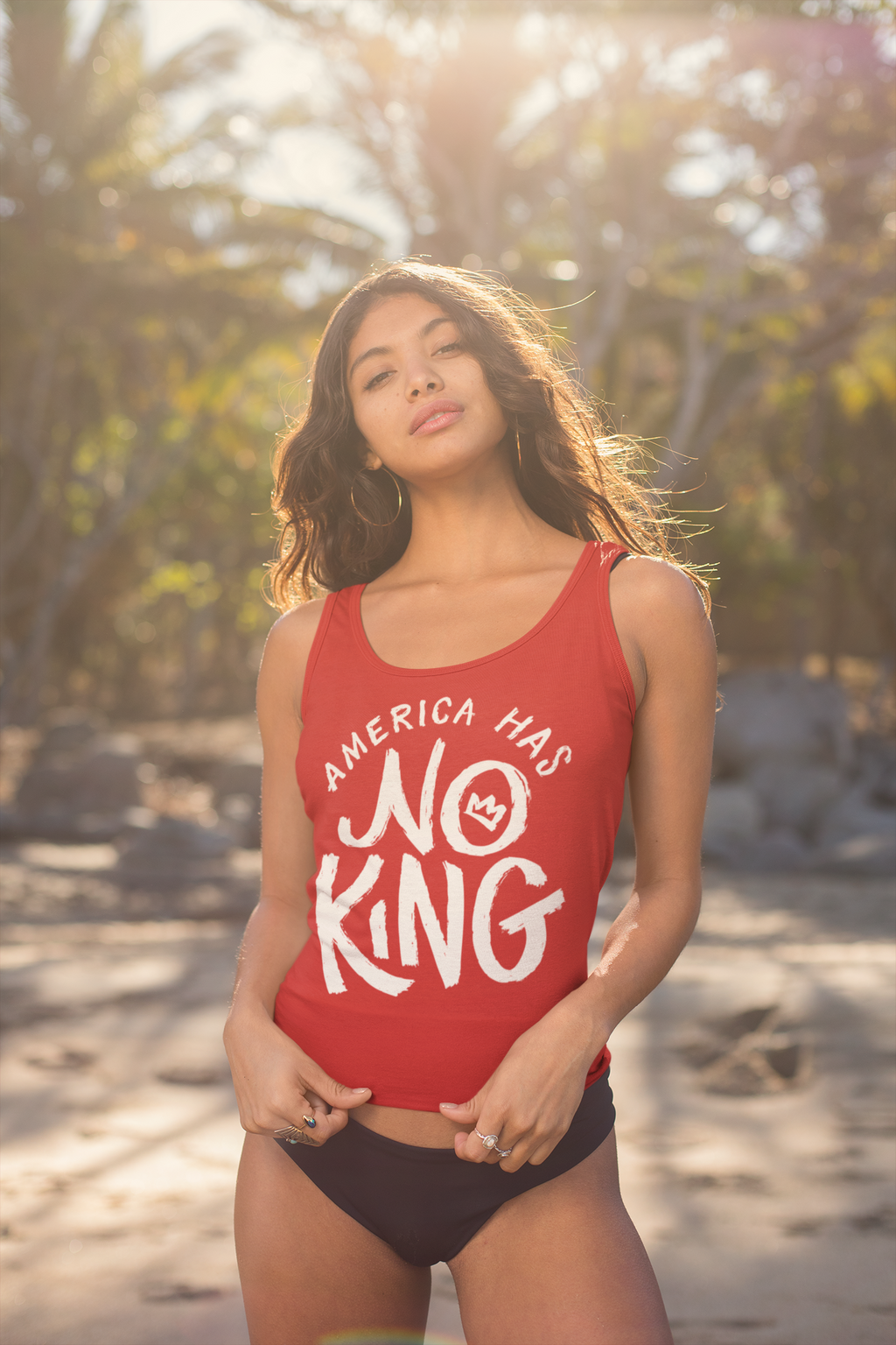 "America Has No King" Unisex Jersey Tank Top