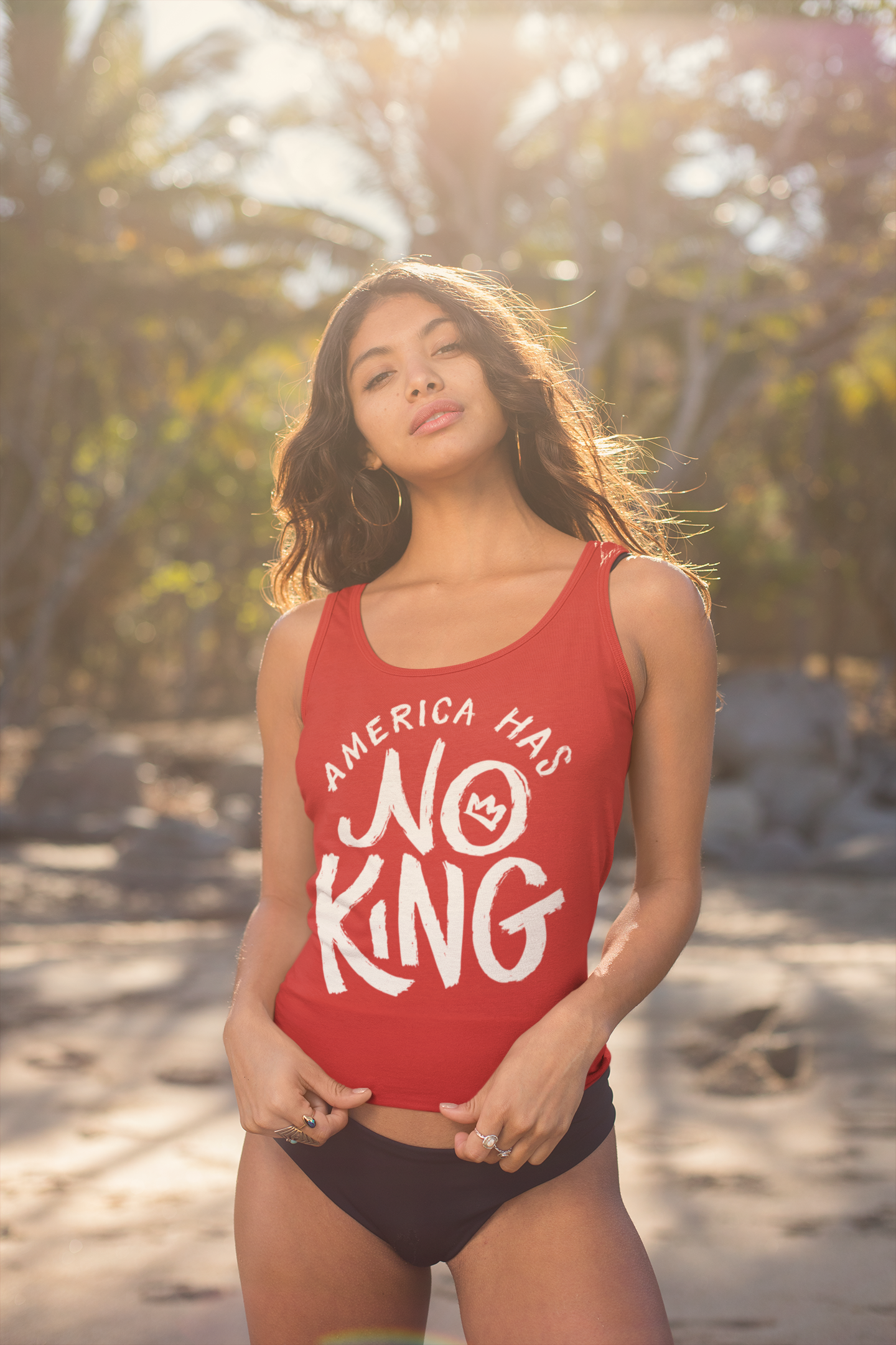 "America Has No King" Unisex Jersey Tank Top